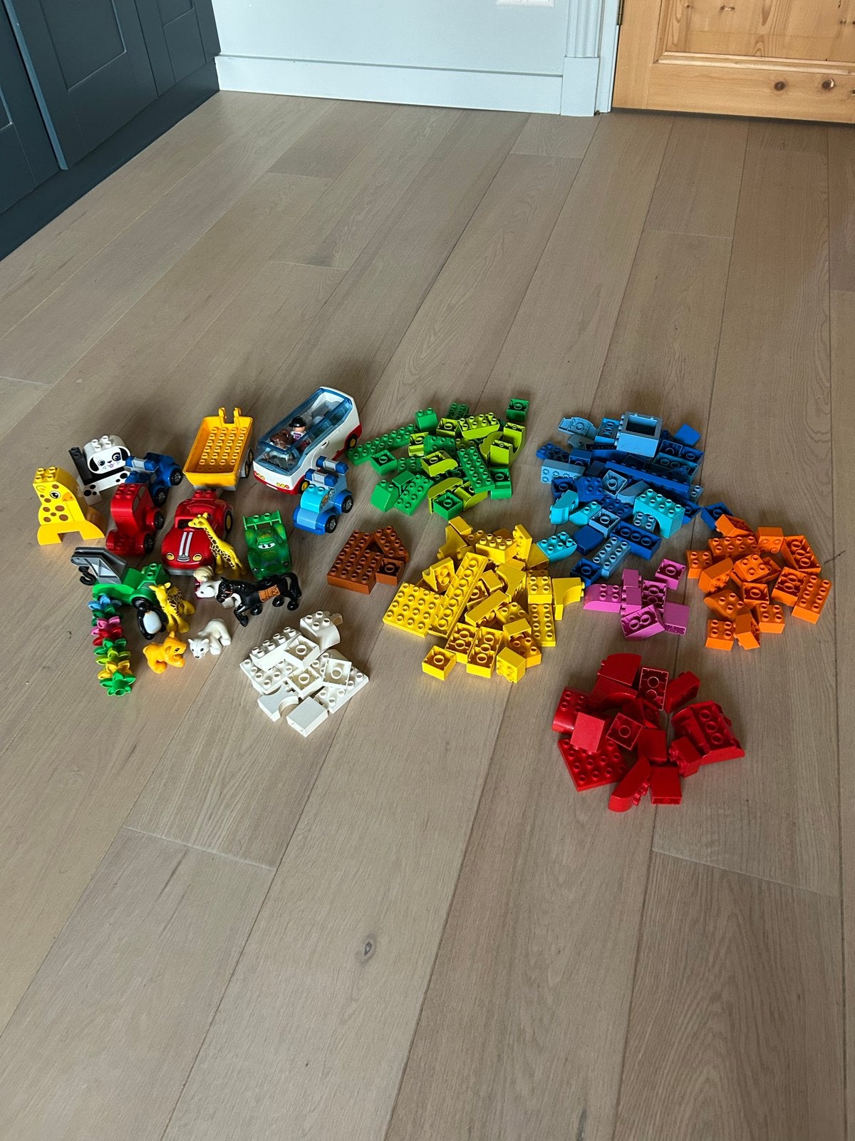 Duplo mix: Dieren, Auto's en Bouwblokken, Ophalen, Gebruikt, Inclusief extra onderdelen, Duplo