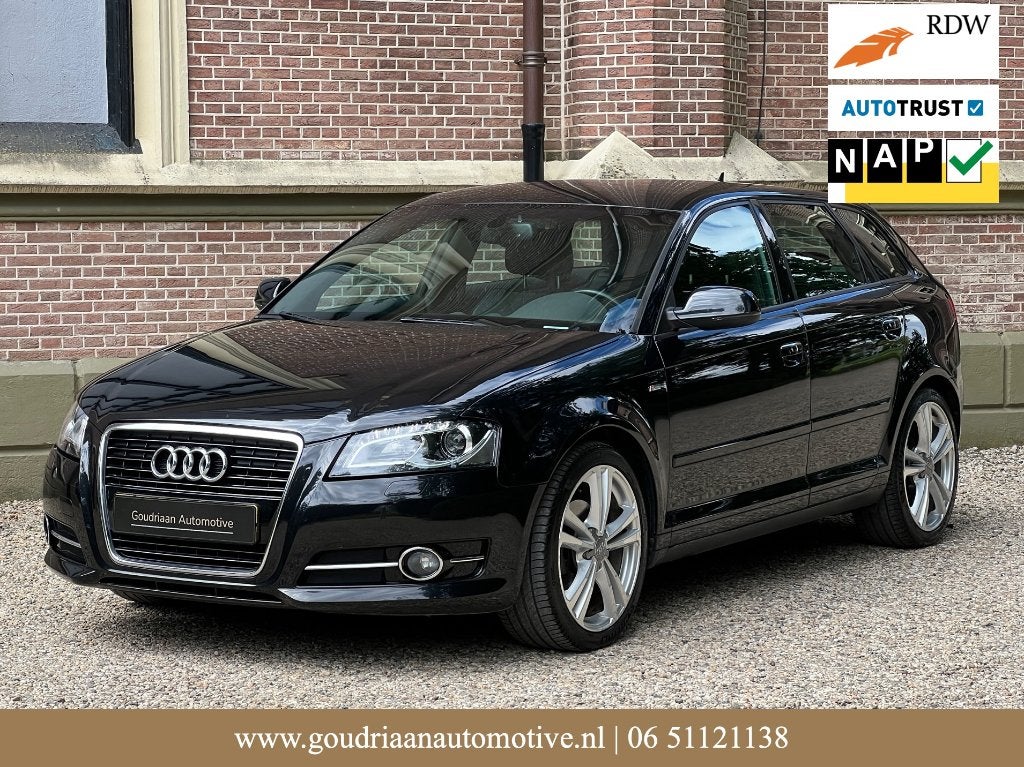Audi A3 1.8 TFSI S-Line Aut. Sportback | NAP | Cruise, Auto's, Audi, 15 km/l, Zwart, 4 cilinders, 700 kg