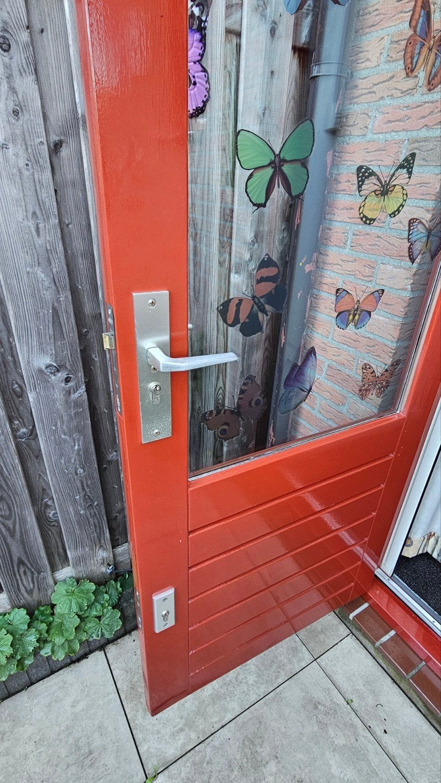 Hardhouten achterdeur, Ophalen, Gebruikt, 80 tot 100 cm, Buitendeur