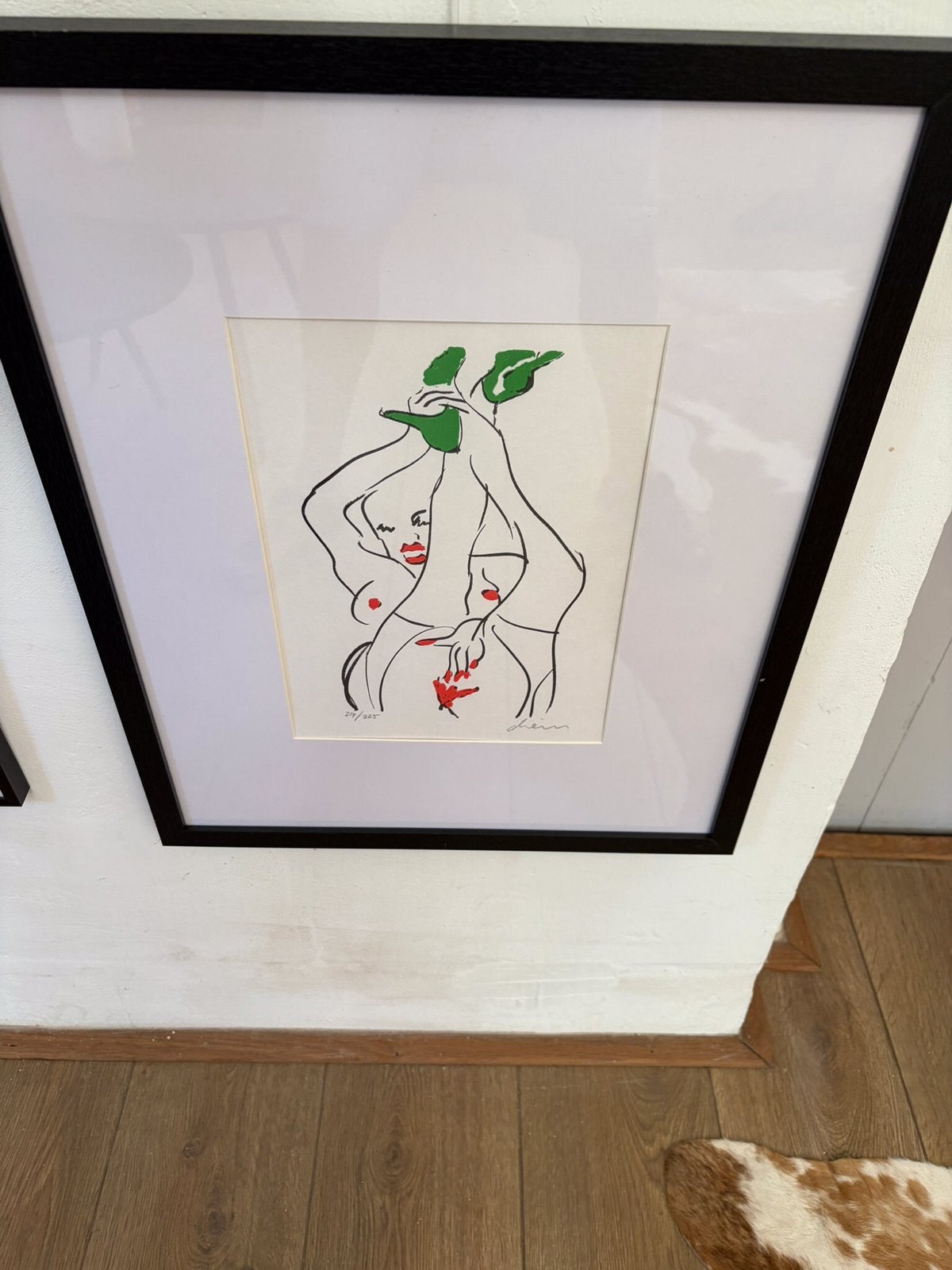 Zeefdruk van kunstenaar Peter Diem,  Abstract Naakt, Antiek en Kunst, Kunst | Litho's en Zeefdrukken, Gelimiteerde oplage, Ophalen of Verzenden