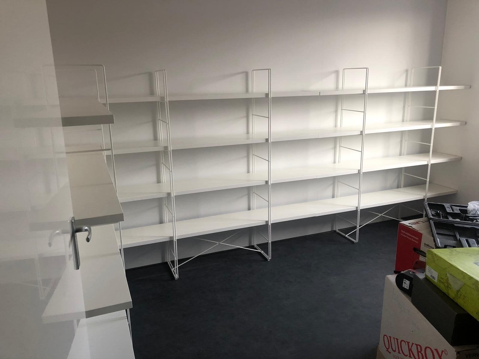 2x Witte IKEA Enetri Stellingkast - Niels Gammelgaard Design, Huis en Inrichting, Kasten | Boekenkasten, Ophalen, Met plank(en)