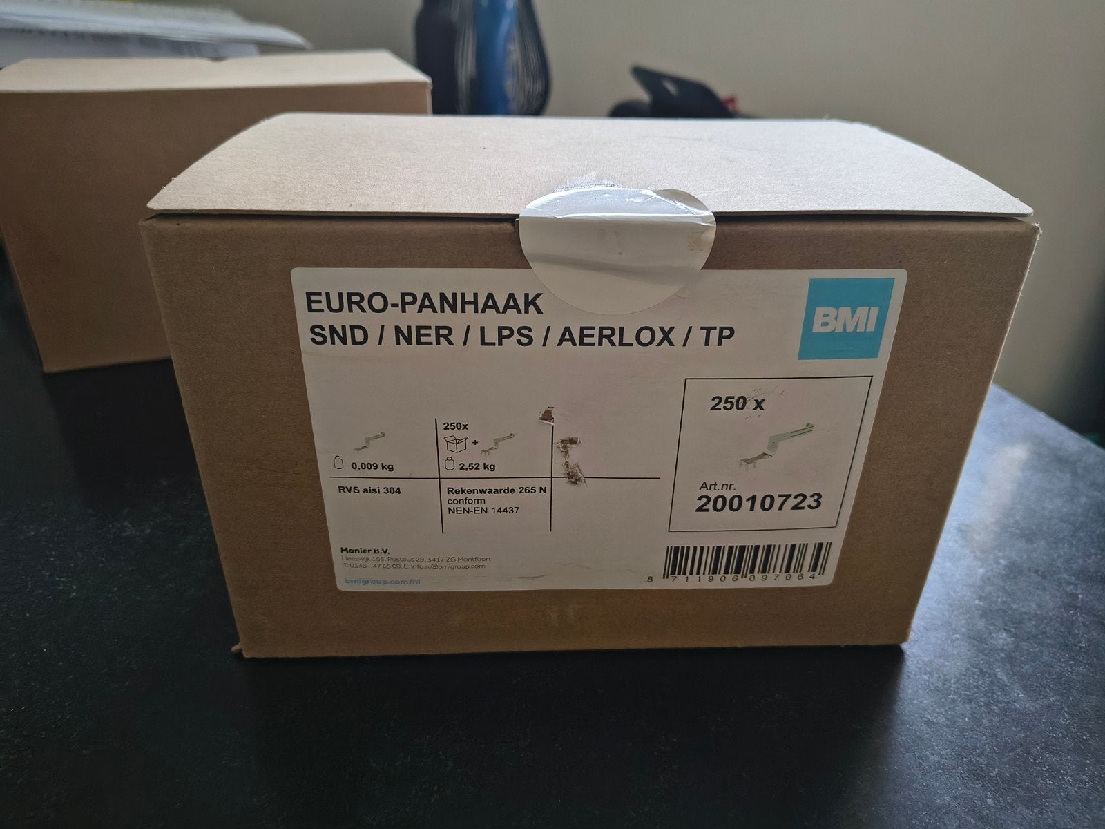 Euro-Panhaak 2 dozen, Ophalen, Steen of Klei, Zwart, Overige typen