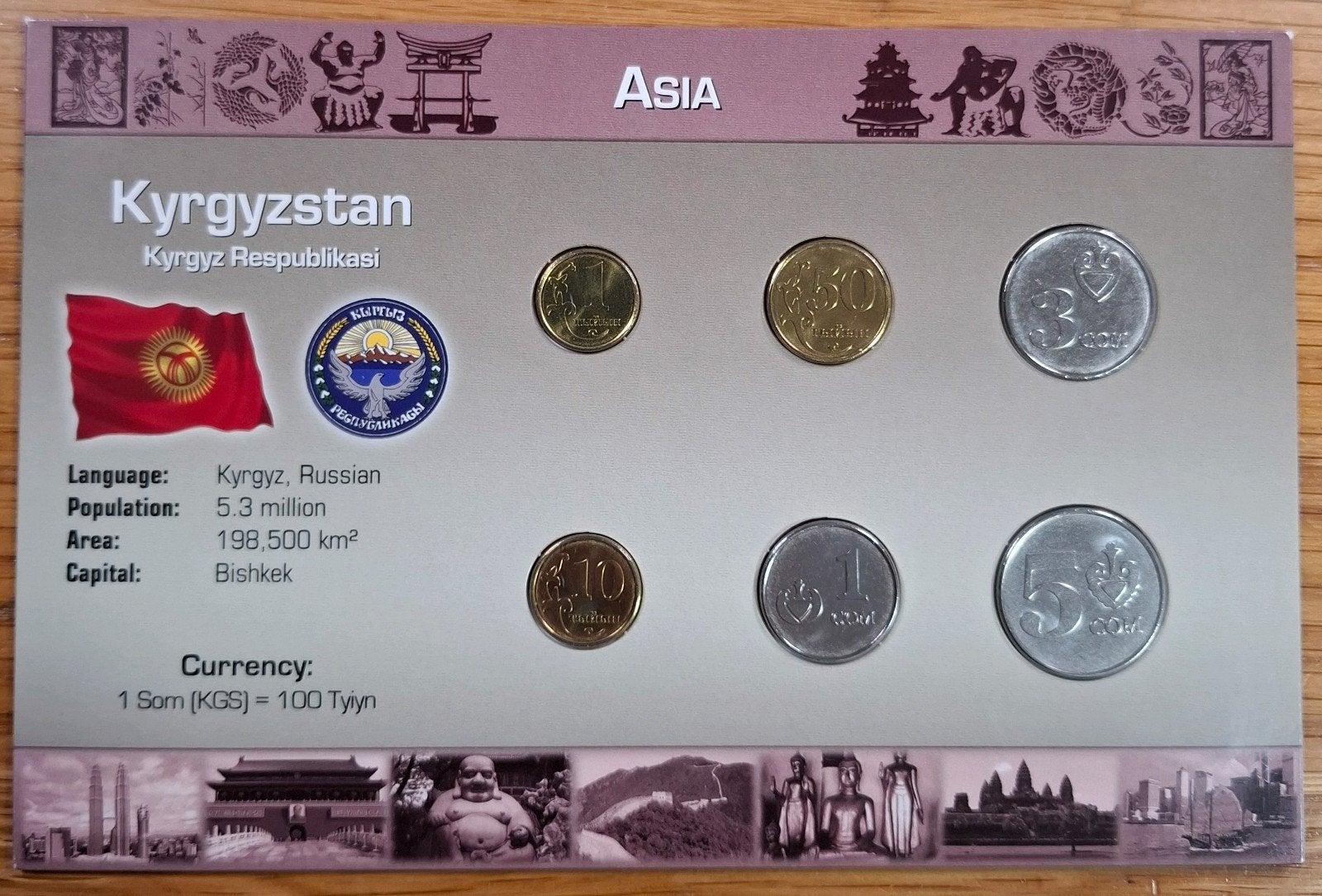 115# Coins of the World muntset Kyrgyzstan, Ophalen of Verzenden, Midden-Oosten