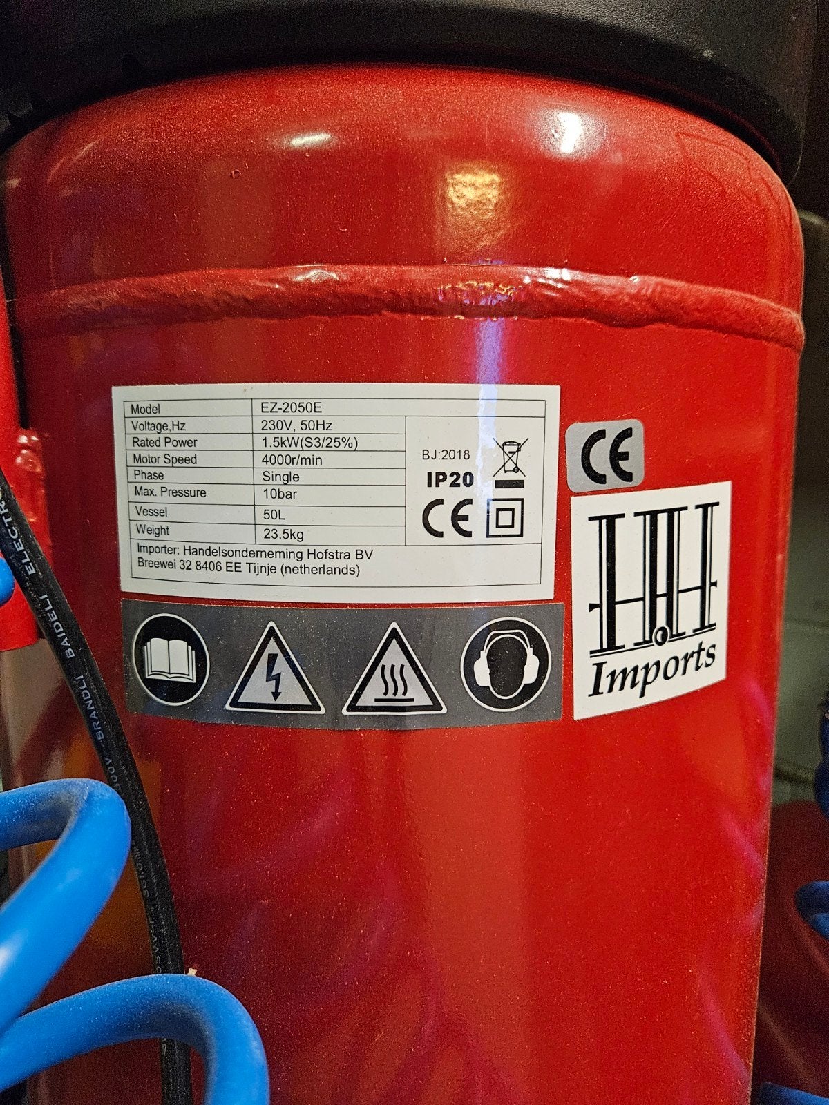 HBM 50L Compressor -  nieuw!, Ophalen, Nieuw, 25 tot 100 liter, 200 tot 400 liter/min