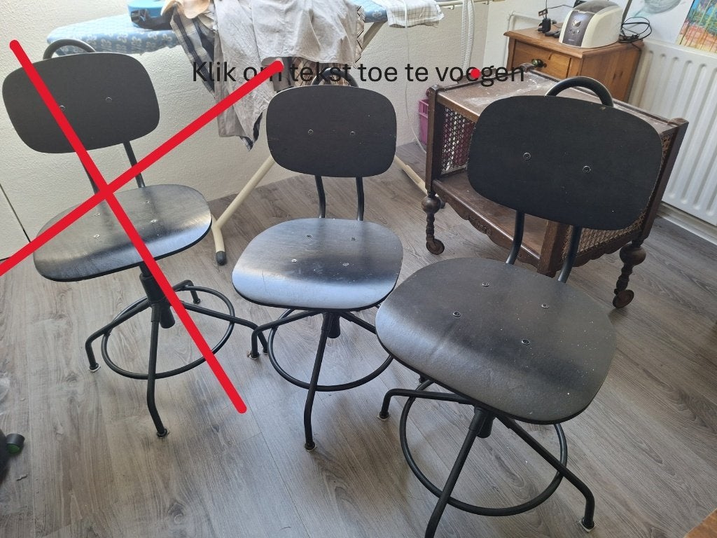 Draaistoel Ikea hout Kullaberg, Ophalen, Gebruikt, Zwart, Bureaustoel