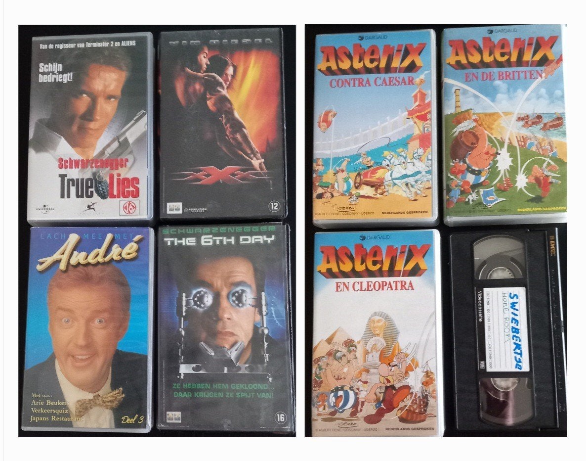 8 VHS video films - gratis ophalen., Vanaf 12 jaar, Ophalen of Verzenden, Gebruikt