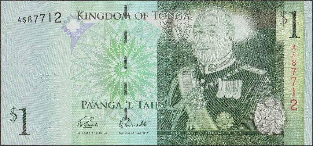 Tonga 1 pa'anga ND(2009) aUNC p.37a (# 680), Postzegels en Munten, Bankbiljetten | Oceanië, Verzenden, Los biljet