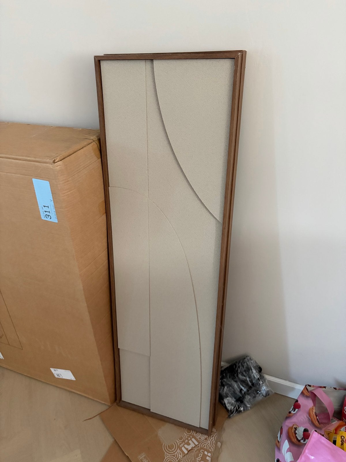 Leen Bakker - Moderne wanddecoratie met abstract design, Hout, Zo goed als nieuw, Wandbord of Wandpaneel, Met ophangsysteem