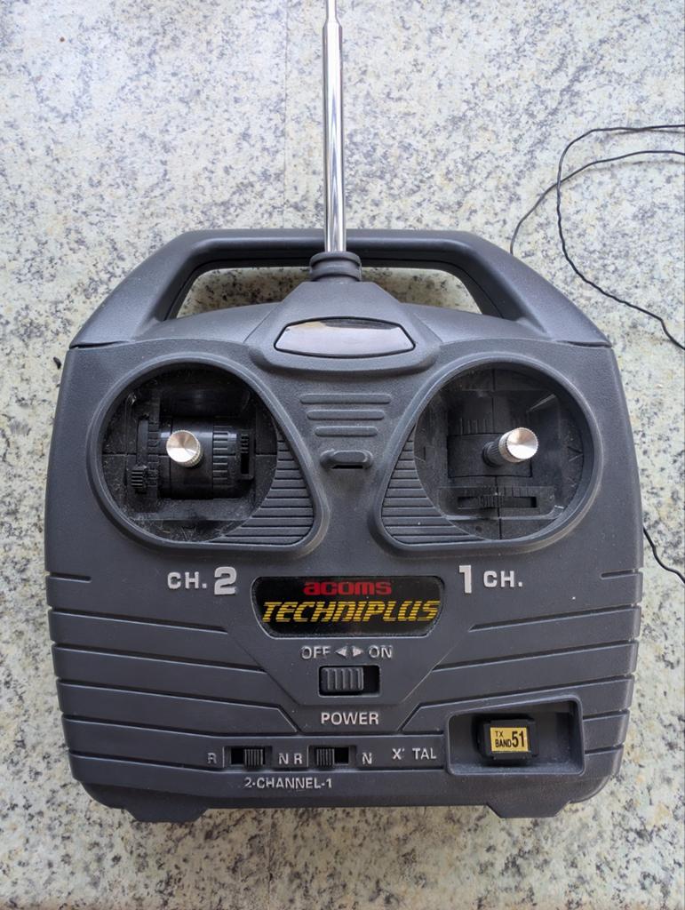 Acoms Techniplus 2-kanaals RC zender met ontvanger, Hobby en Vrije tijd, Gebruikt, Onderdeel, Overige schalen, Overige typen