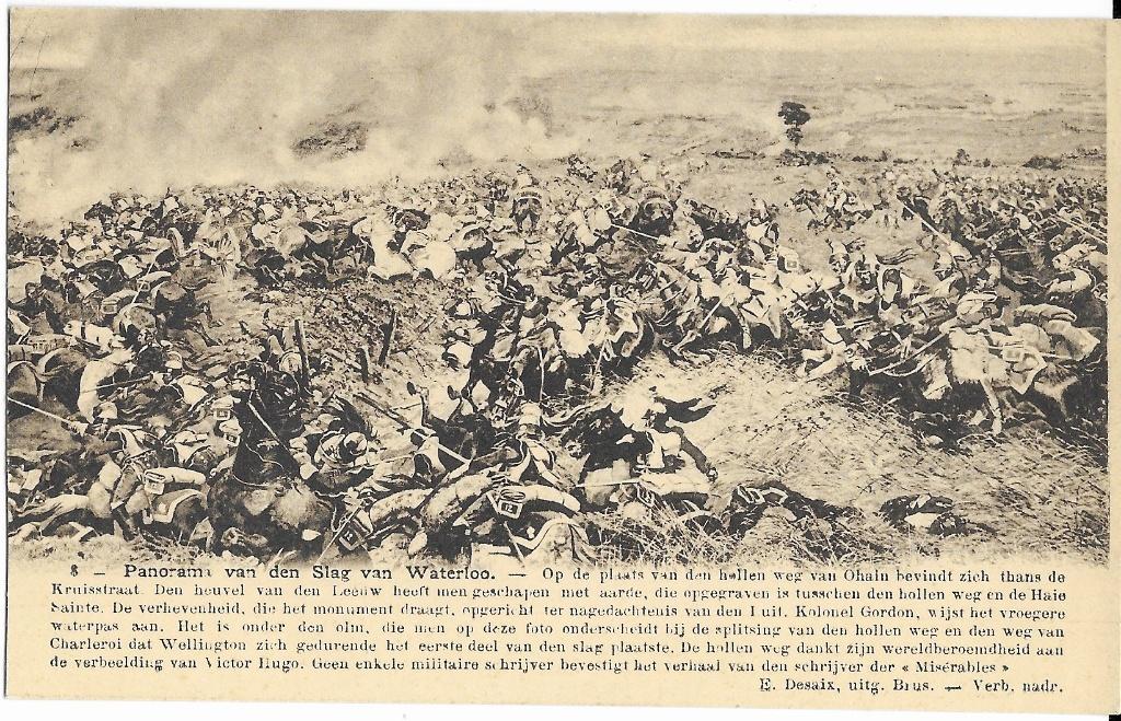 Waterloo, Slag bij Waterloo, paarden, ridders, slagveld, Verzamelen, Verzenden, 1920 tot 1940, Ongelopen, Waals-Brabant
