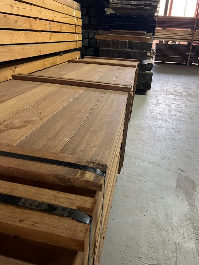 Hardhouten vlonderplanken 25x140, Planken, Nieuw, Ophalen of Verzenden, Hardhout