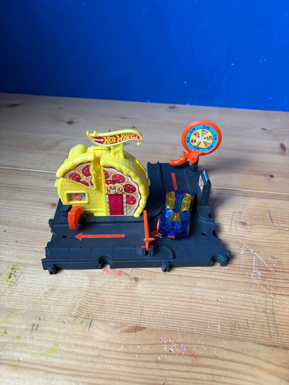 Hot Wheels Pizza Hut Speelset met Auto, Ophalen of Verzenden, Zo goed als nieuw