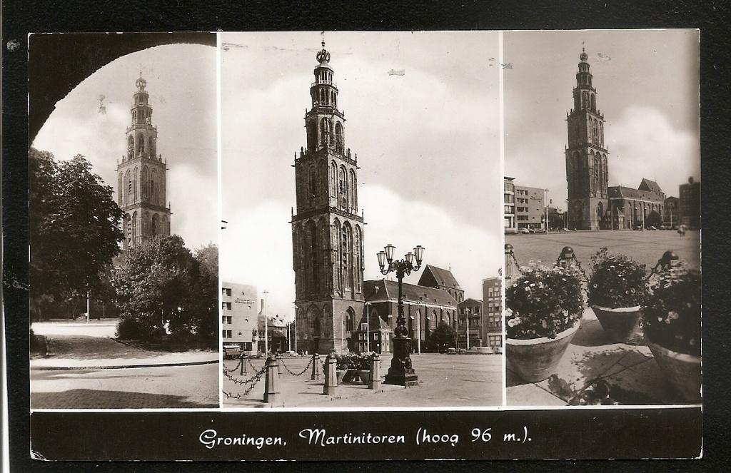 Groningen, Martinitoren, Verzamelen, Ansichtkaarten | Nederland, Ophalen of Verzenden, 1960 tot 1980, Gelopen, Groningen