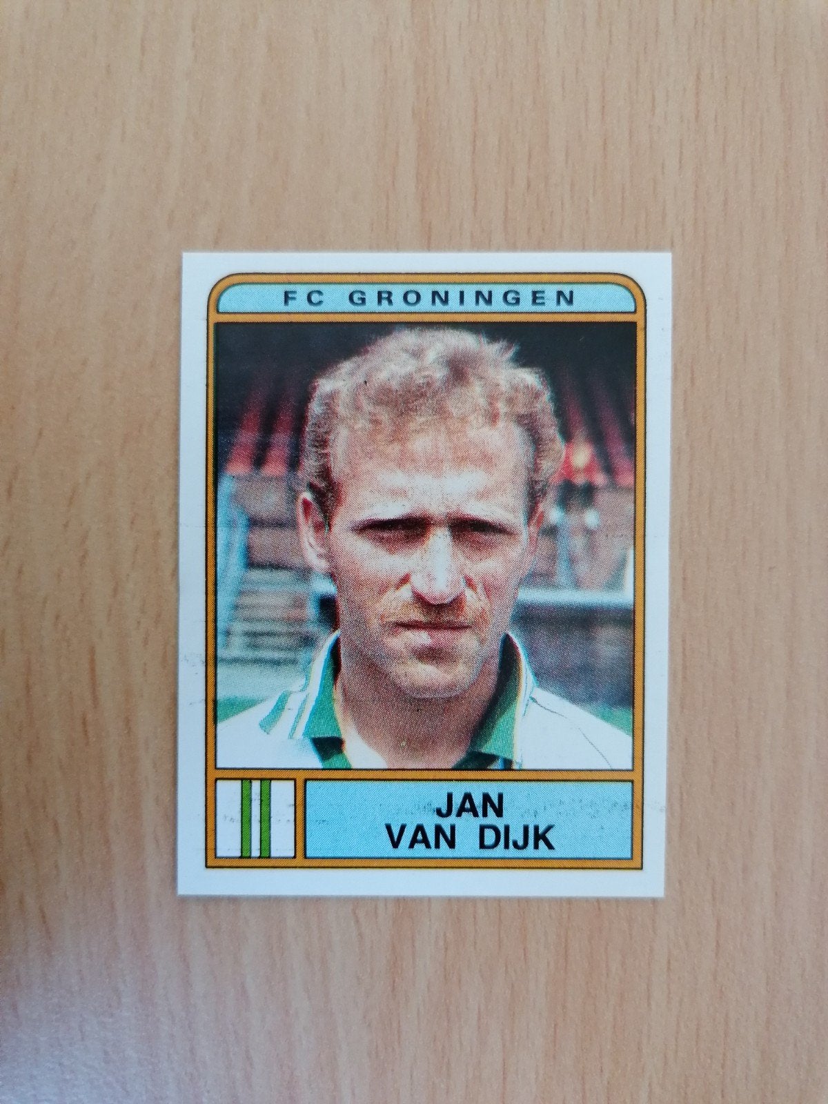 Panini Voetbal 84 #150 Jan van Dijk-FC Groningen., Ophalen of Verzenden, Zo goed als nieuw, Sticker