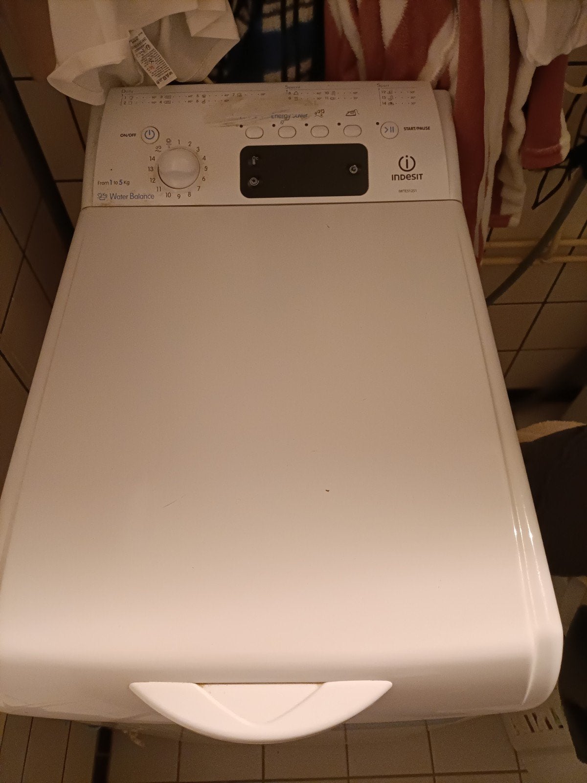 Indesit smalle bovenlader wasmachine (40x60x90 cm), Witgoed en Apparatuur, Ophalen, Gebruikt, 4 tot 6 kg, Bovenlader