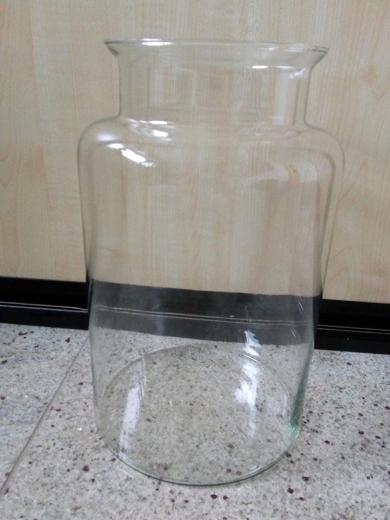 Glazen melkbus vaas, Ophalen, Gebruikt, Overige kleuren, Glas