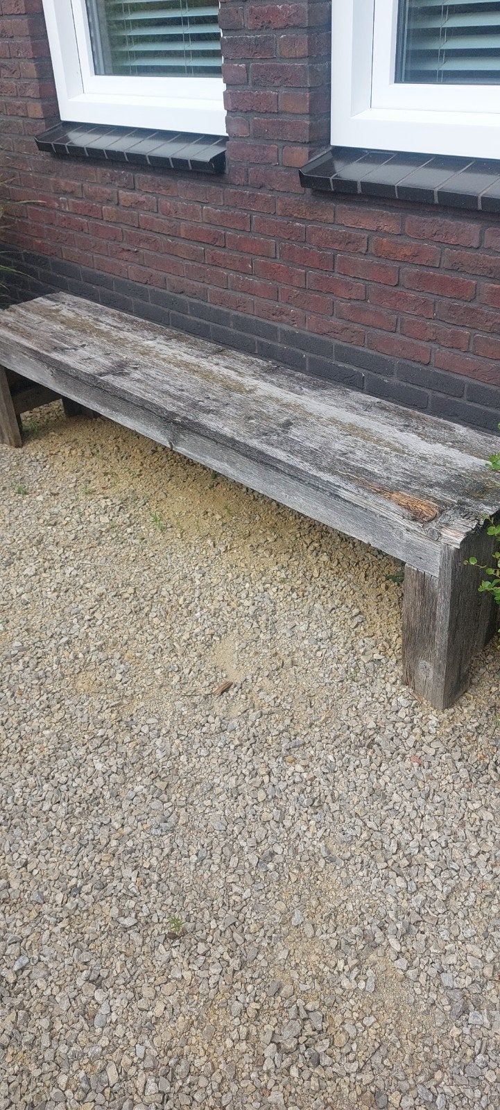 Robuuste houten tuinbank - Gebruikt, Tuin en Terras, Ophalen of Verzenden, Gebruikt, Hout