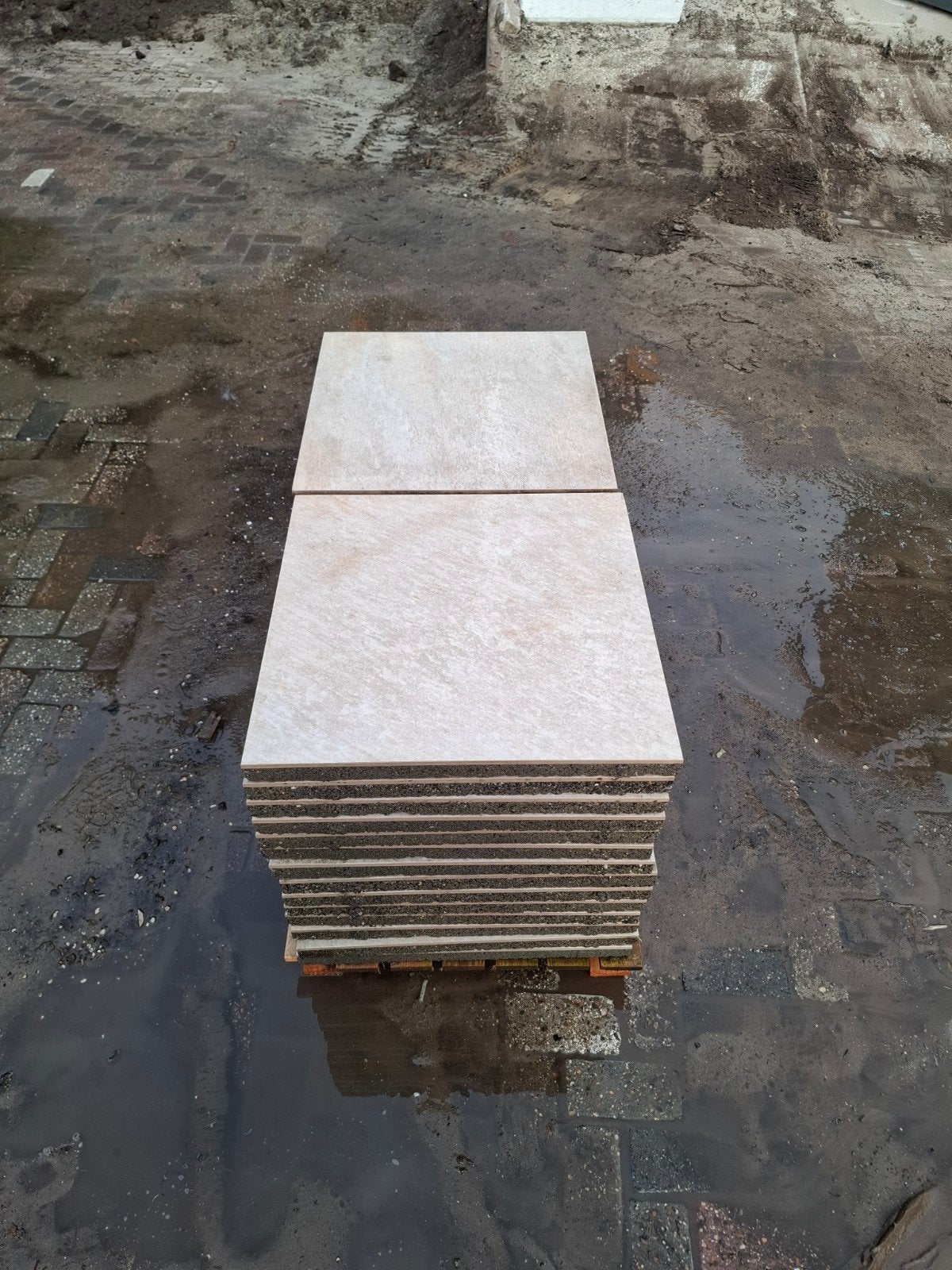 10m² 60x60 tegel keramisch, op pallet, Ophalen of Verzenden, Beton, Terrastegels