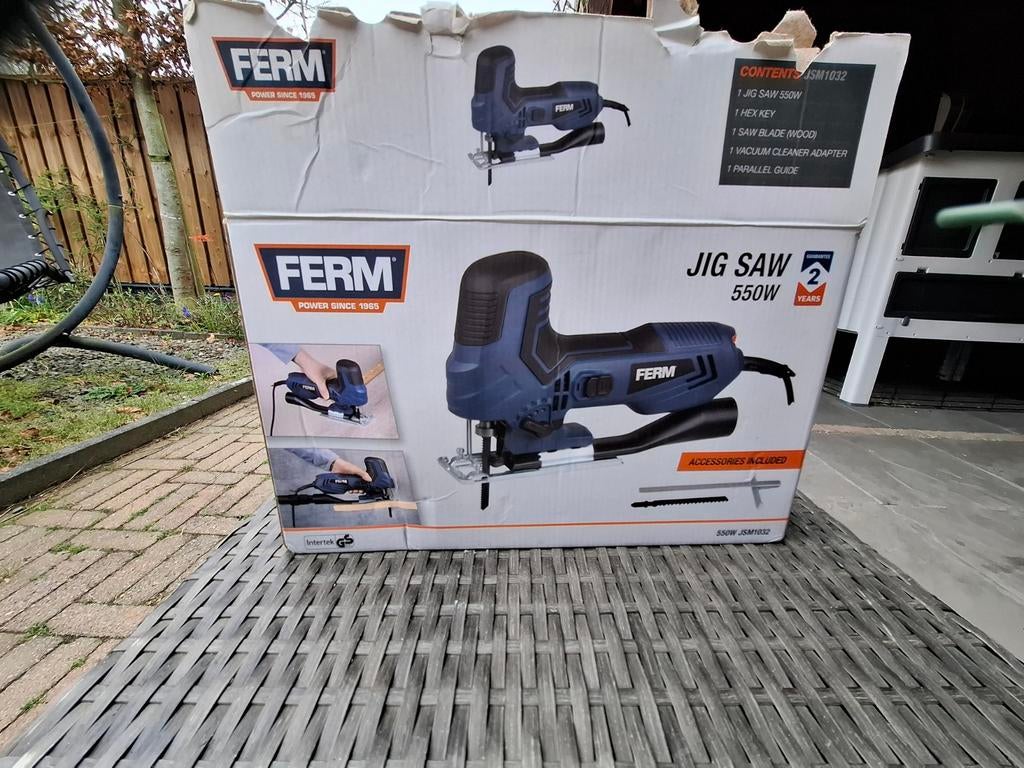 Ferm decoupeerzaag (550w) incl. een paar zaagbladen, Ophalen