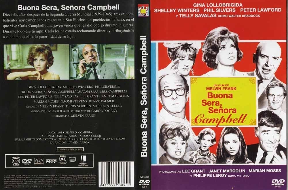 Buona Sera, Mrs. Campbell 1968 DVD met Gina Lollobrigida, 1960 tot 1980, Alle leeftijden, Ophalen of Verzenden, Zo goed als nieuw