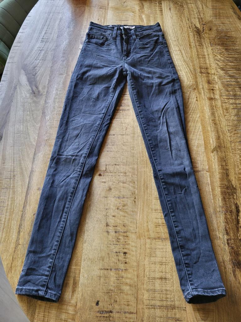 Levi's High Rise Skinny Jeans - Grijs/Zwart, Ophalen of Verzenden, Zo goed als nieuw, W27 (confectie 34) of kleiner, Grijs