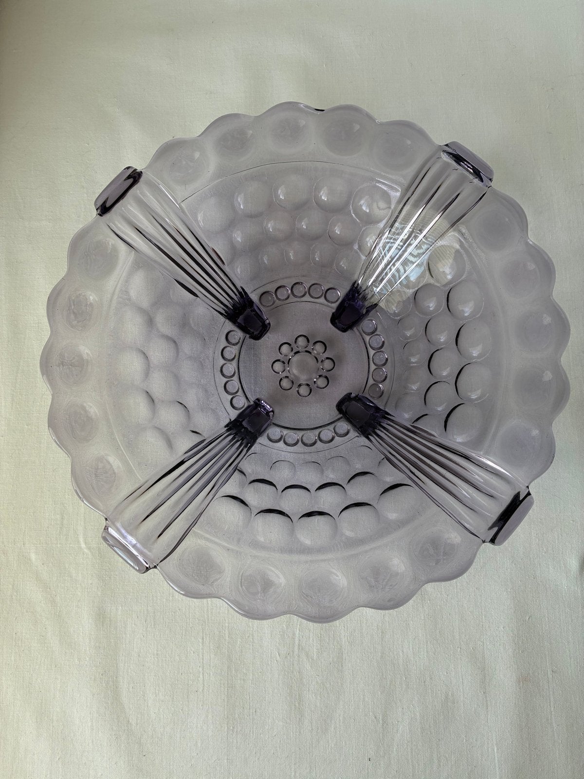 Vintage paarse glazen schaal, Ophalen of Verzenden