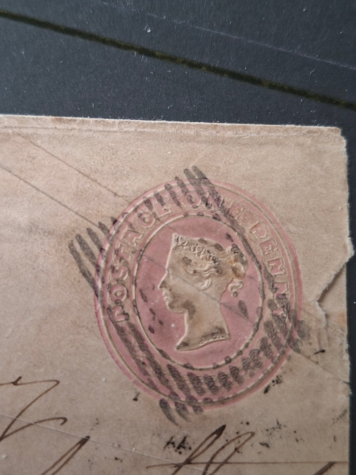 Zeldzame Victoriaanse envelop met zegel en lakzegel, Ophalen of Verzenden, Beschreven, Europa
