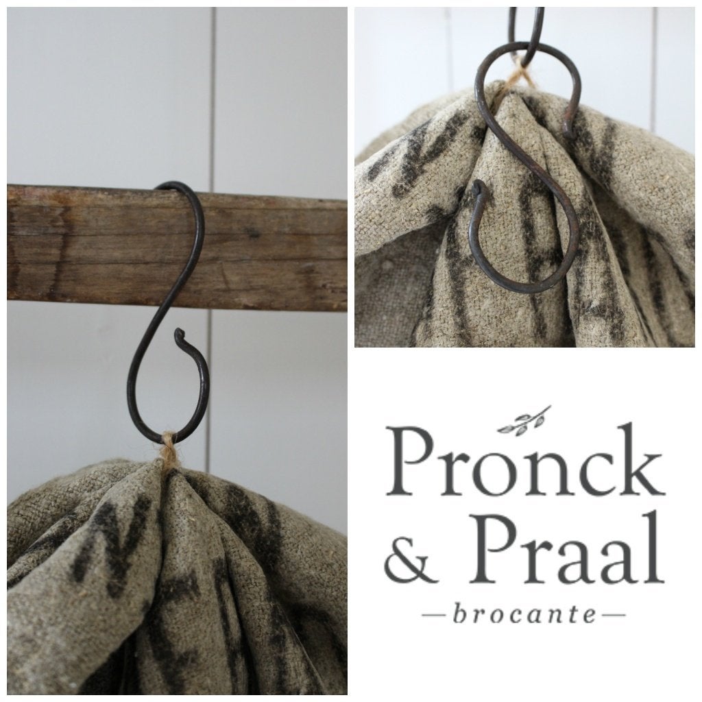 Stoere S haak 9,5 cm. *Pronck & Praal*, Huis en Inrichting, Woonaccessoires | Overige, Nieuw, Metaal, Brocante, Ophalen of Verzenden