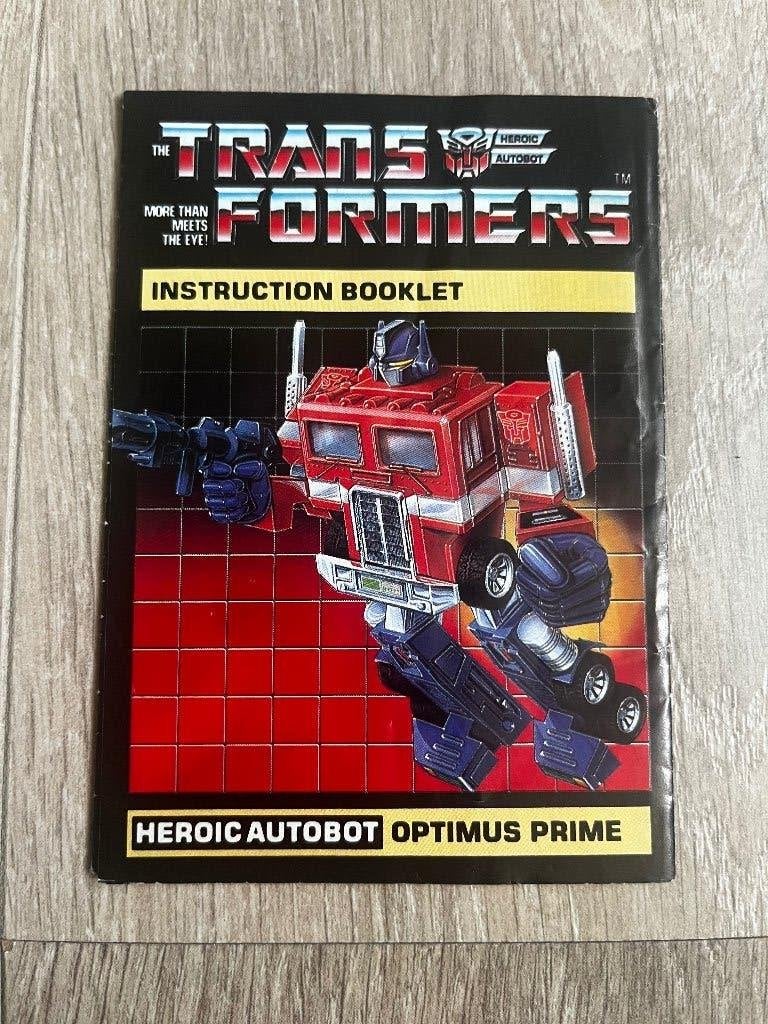 Transformers G1: Optimus Prime US/UK prerub instruction 1984, Verzamelen, Transformers, G1, Ophalen of Verzenden, Gebruikt, Autobots