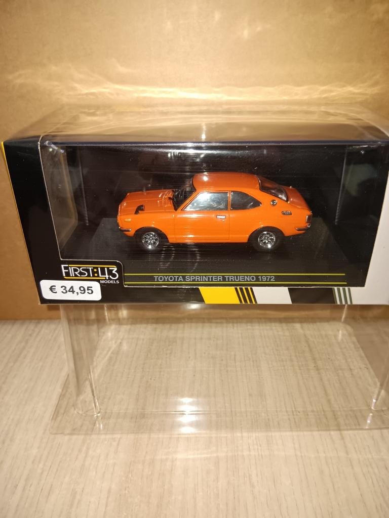 First 43 Models Toyota Sprinter Trueno 1972 Oranje, Ophalen of Verzenden