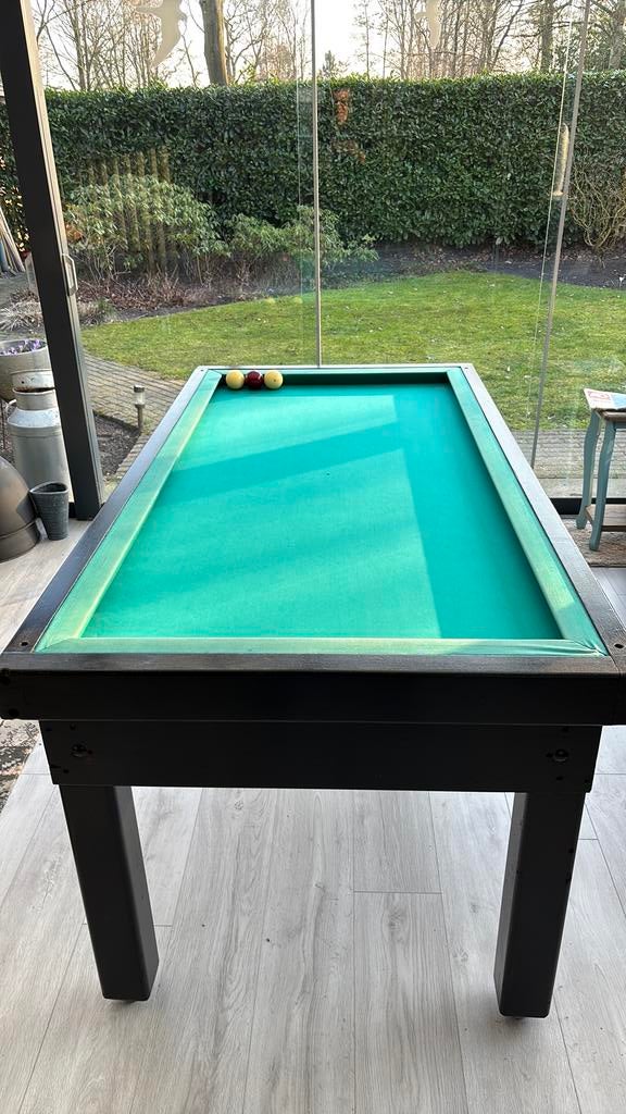 Tafelbiljart kleur zwart., Ophalen, Gebruikt, Biljarttafel