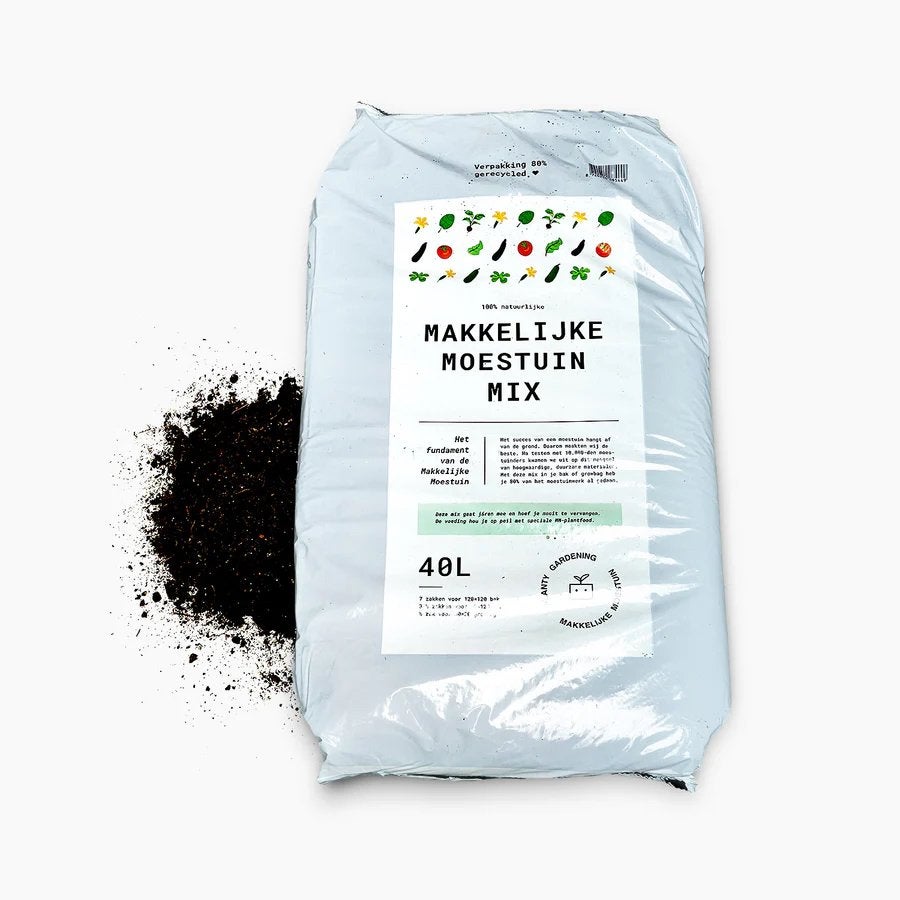 Makkelijke Moestuin Mix 40L - 100% Natuurlijk, Ophalen, Potgrond