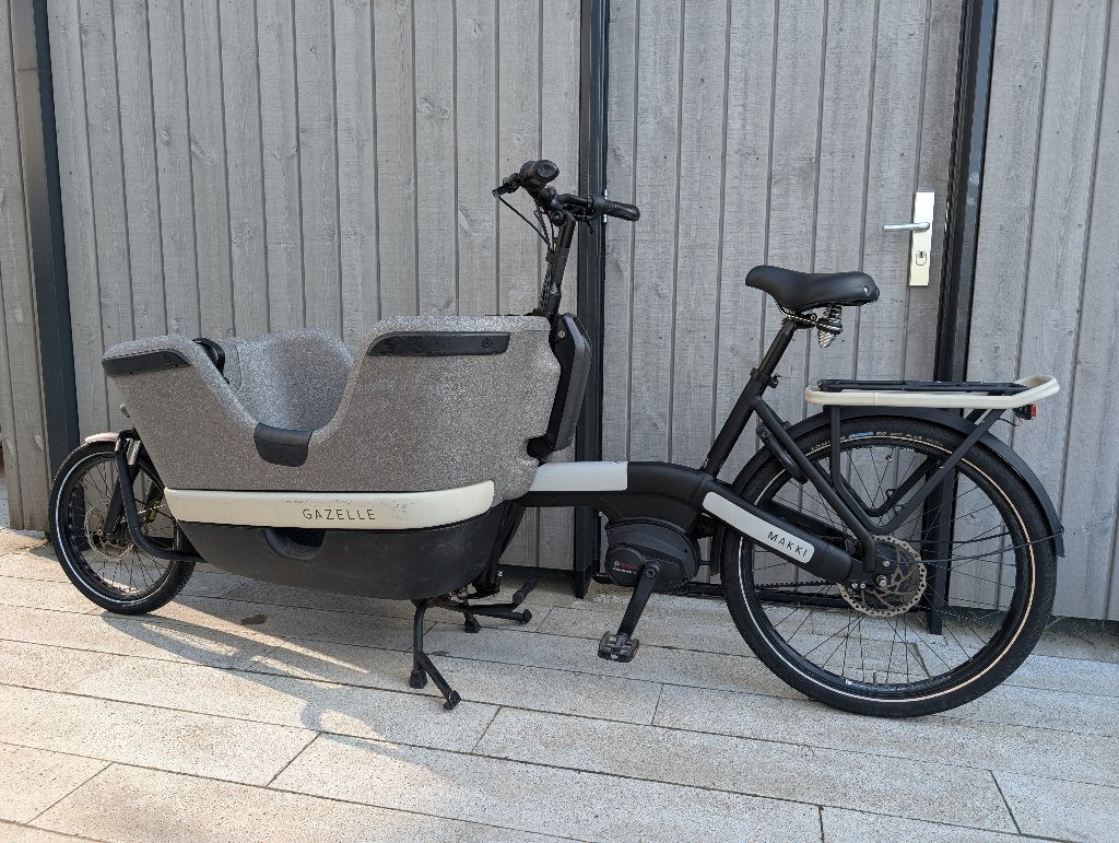 Gazelle Makki Load 2022 - Vrijwel helemaal vernieuwd, Ophalen, 3 kinderen, Elektrisch, Zo goed als nieuw