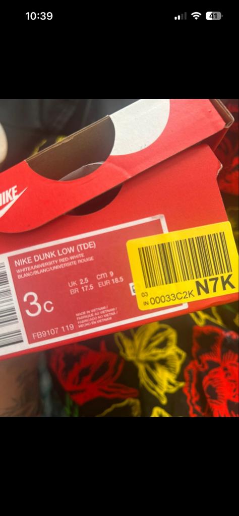 Baby Nike Dunk Low New, Ophalen, Nieuw, Jongetje of Meisje, Schoentjes