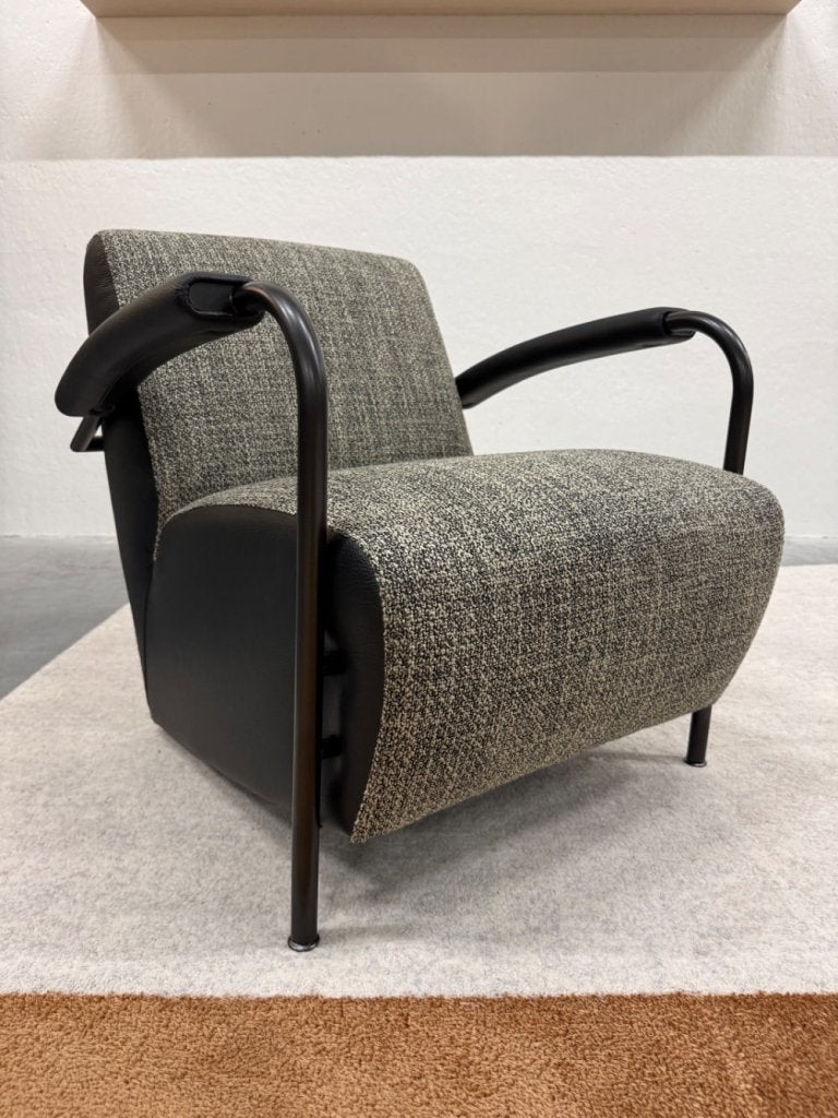 Nieuw Leolux Scylla fauteuil Migo stof design stoel, Huis en Inrichting, Leolux, Info@leolux.nl, Nieuw, 75 tot 100 cm