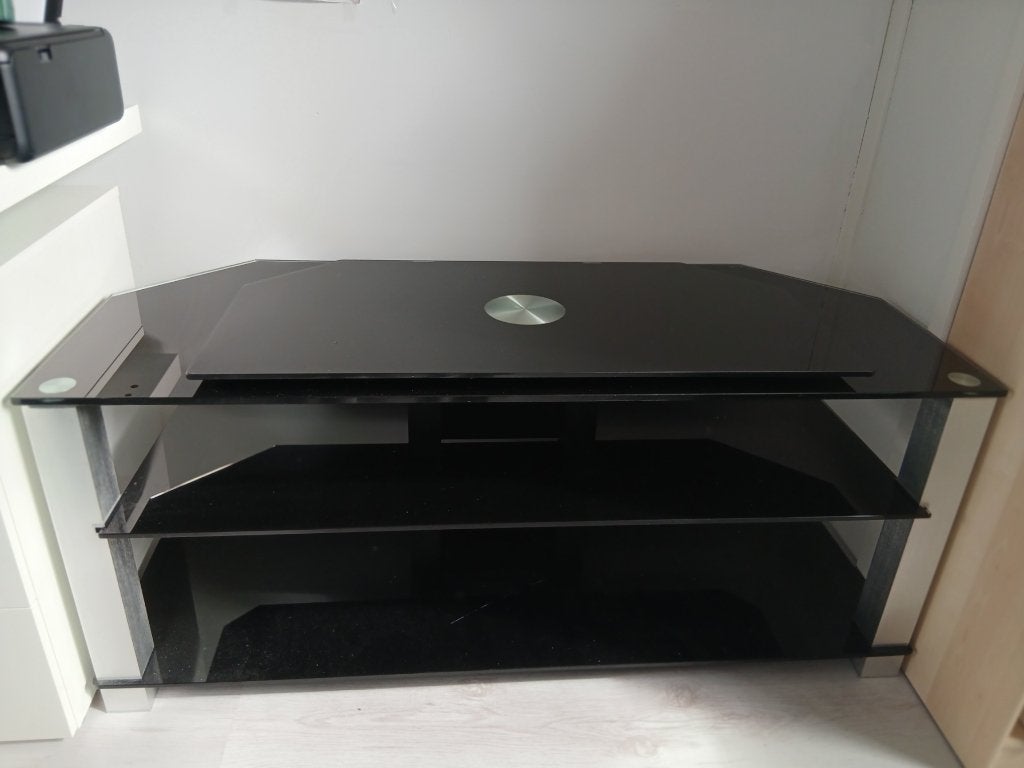 tv meubel, Huis en Inrichting, Kasten | Televisiemeubels, Ophalen, 100 tot 150 cm, Glas, Minder dan 100 cm