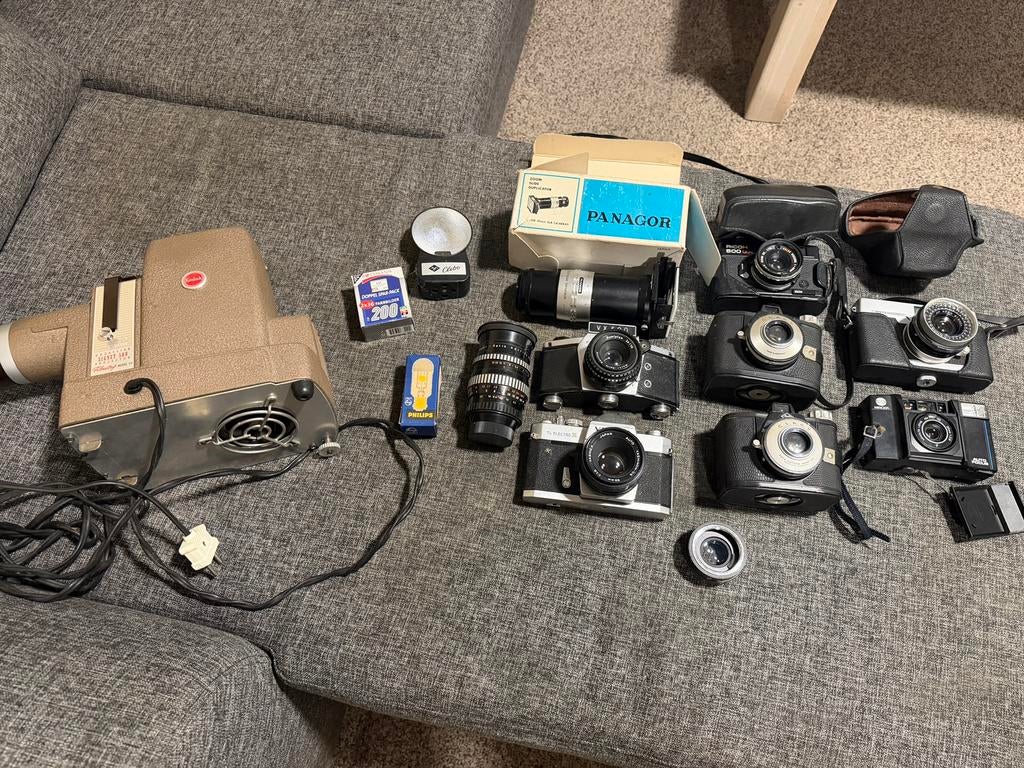 Verzameling oude camera’s., Ophalen, Gebruikt, Compact, Overige Merken