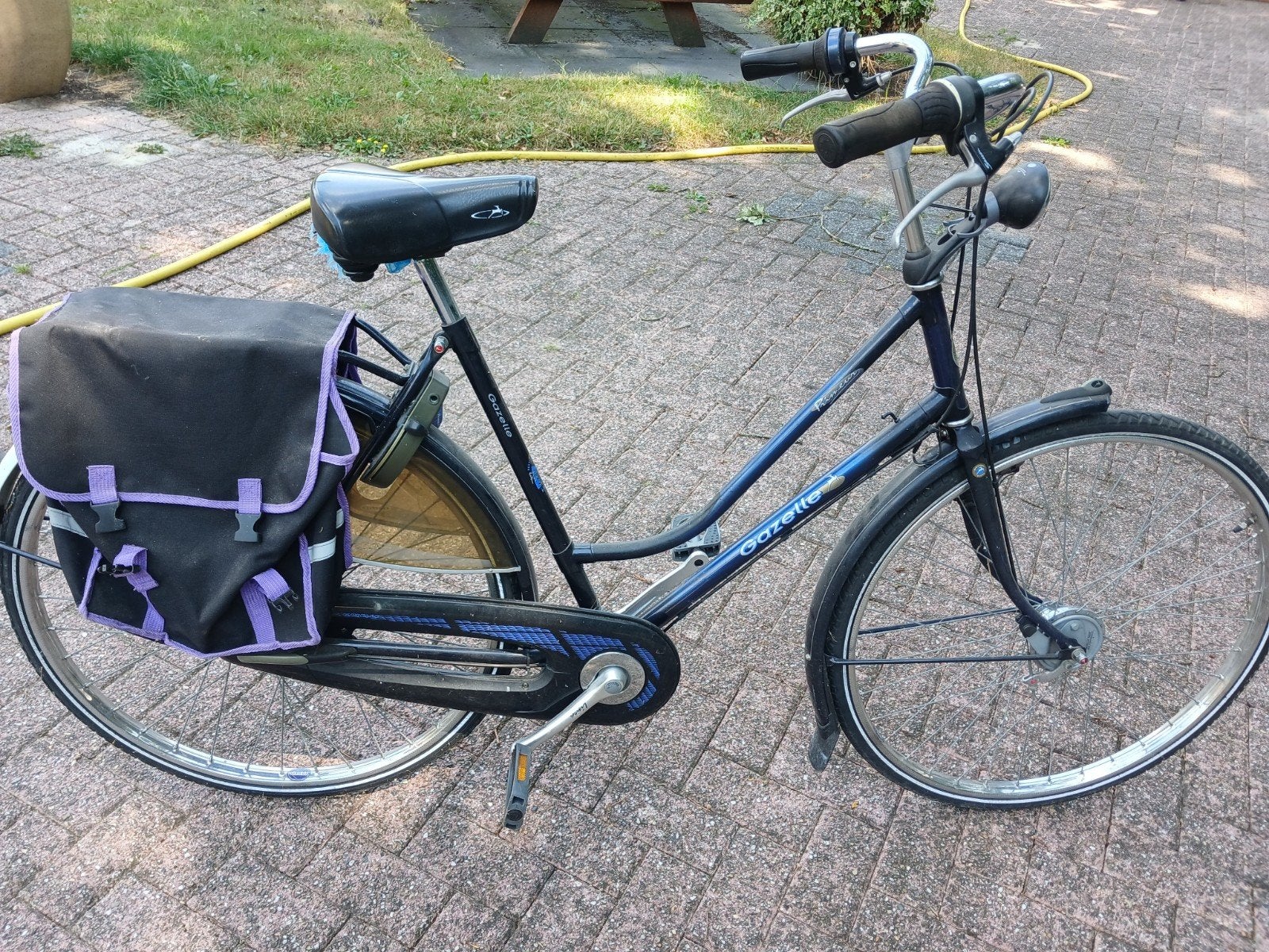 Gazelle damesfiets met 3 versnellingen en fietstassen, Fietsen en Brommers, Ophalen, Velgrem, Versnellingen, Gazelle