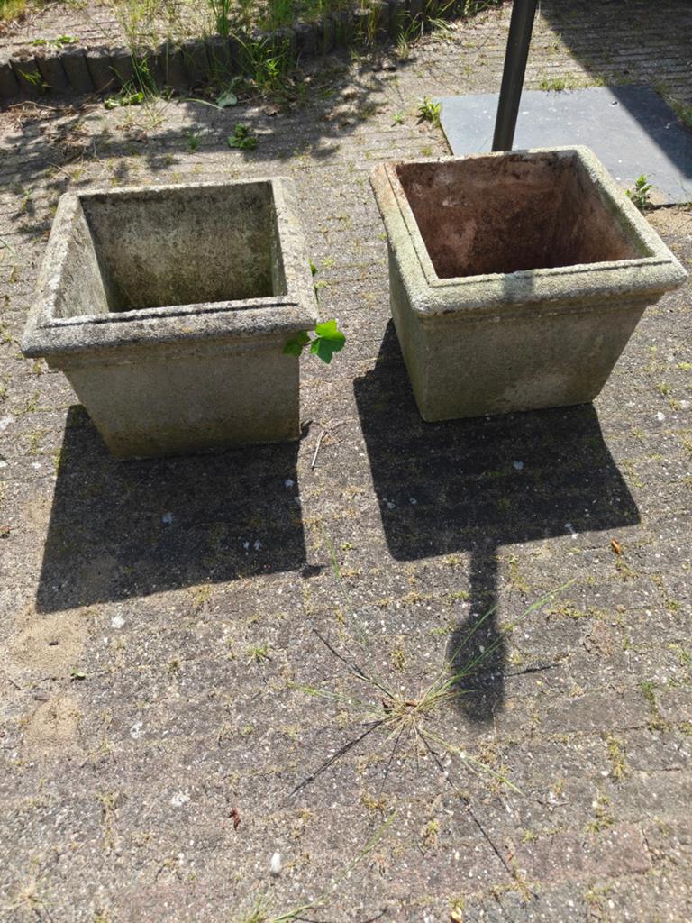 Bloembakken,  rustieke betonnen bloembakken voor de tuin, Tuin en Terras, Ophalen