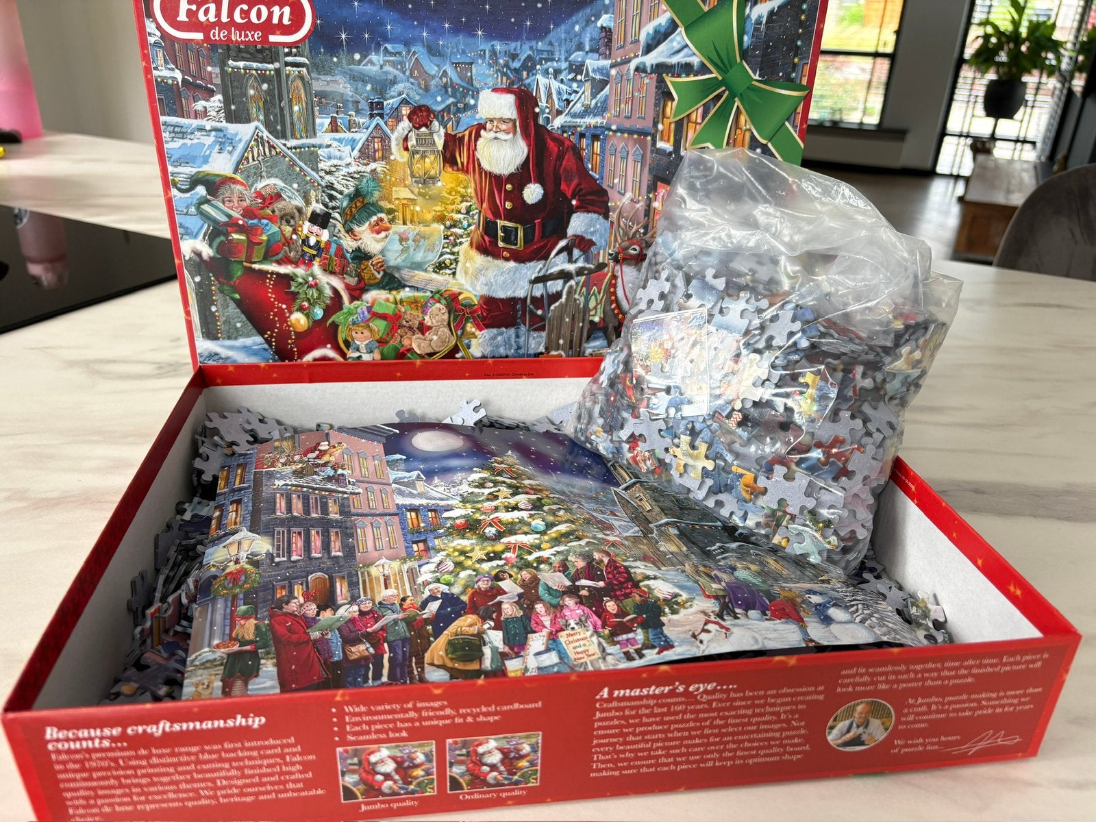 Kerst puzzel 1000 stukjes, Ophalen, 500 t/m 1500 stukjes, Zo goed als nieuw