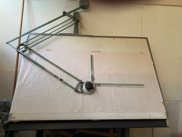 A0 Tekentafel - Gebruikt maar Functioneel, Doe-het-zelf en Verbouw, Ophalen, Gebruikt, 150 tot 170 cm