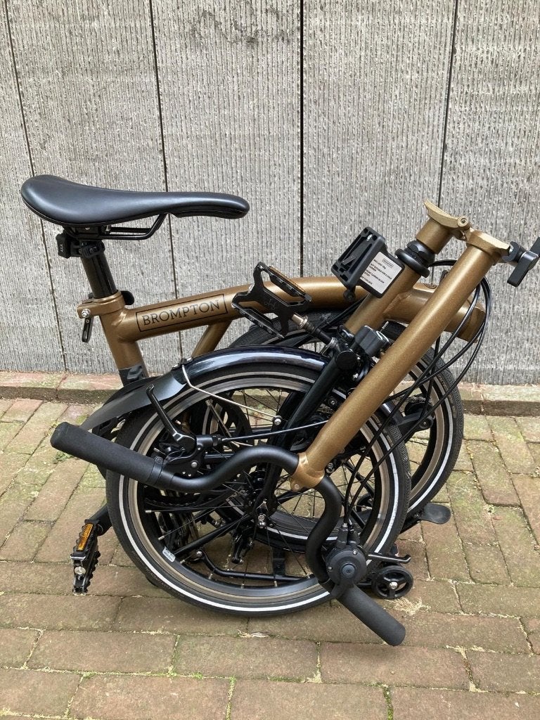 BROMPTON P-Line 4v Titanium (2025) "BRONZE SKY", Hoog model, Ophalen, Brompton, 16 tot 18 inch, Versnellingen