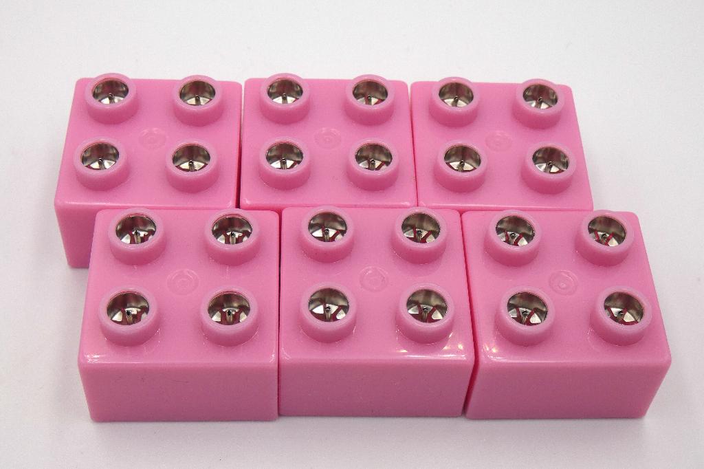 Light stax uitbreidingsset 6 x roze lichtgevend Lego, Duplo, Antiek en Kunst, Curiosa en Brocante, Ophalen of Verzenden
