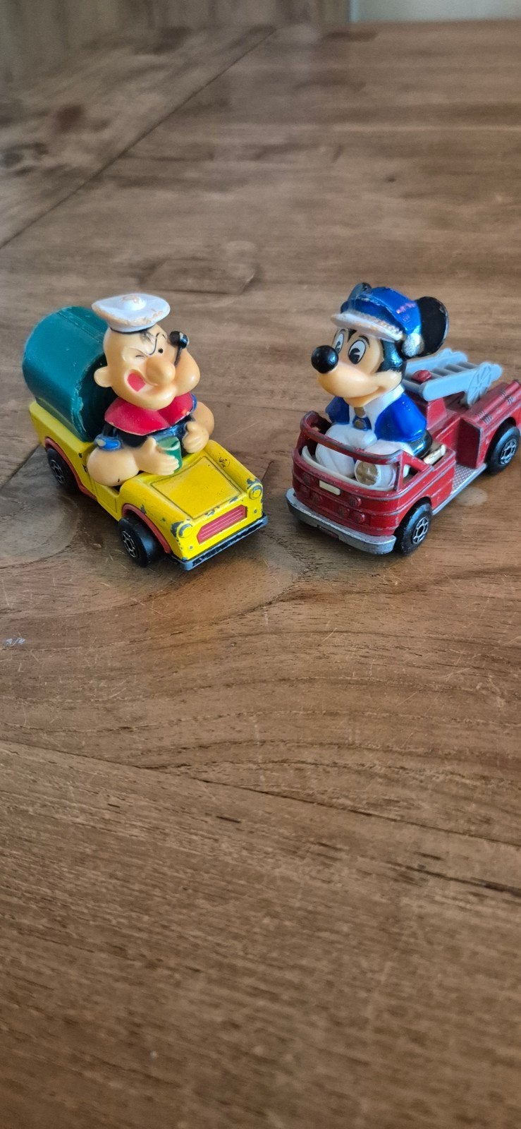 Vintage Matchbox Disney & Popeye speelgoedauto's (2 stuks), Ophalen of Verzenden, Gebruikt