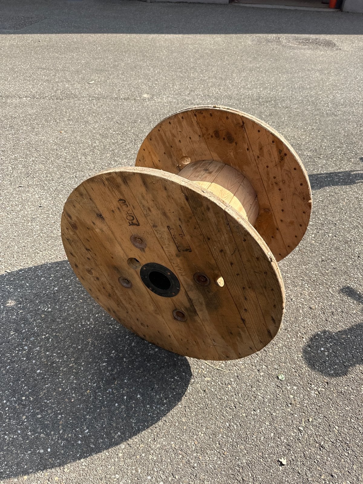 Houten kabelhaspel, Ophalen, Gebruikt