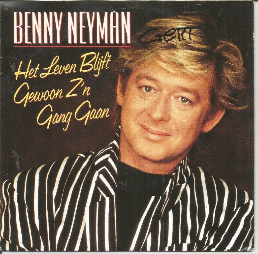 Benny Neyman – Het Leven Blijft Gewoon Z'n Gang Gaan (1991), Gebruikt, Fotohoes, 7 inch, Ophalen of Verzenden