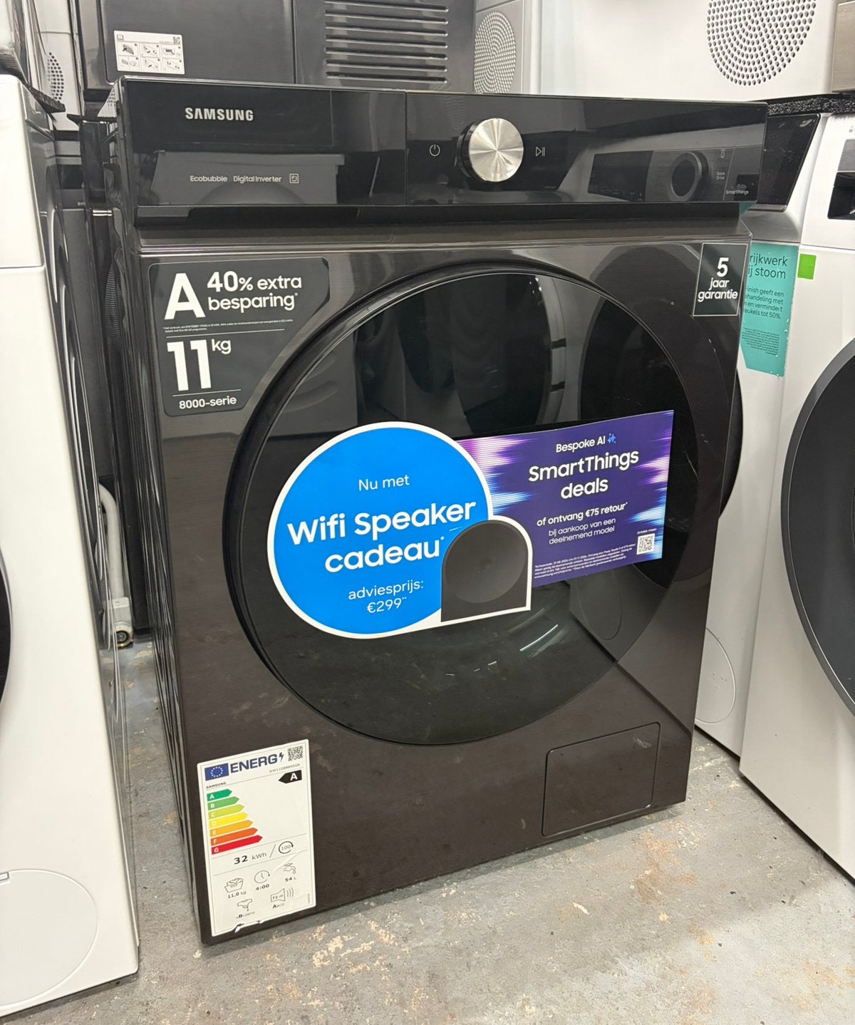 Nieuwe Samsung Wasmachine 11KG Bespoke, QuickDrive en WiFi, 1200 tot 1600 toeren, 10 kg of meer, Nieuw, Ophalen of Verzenden