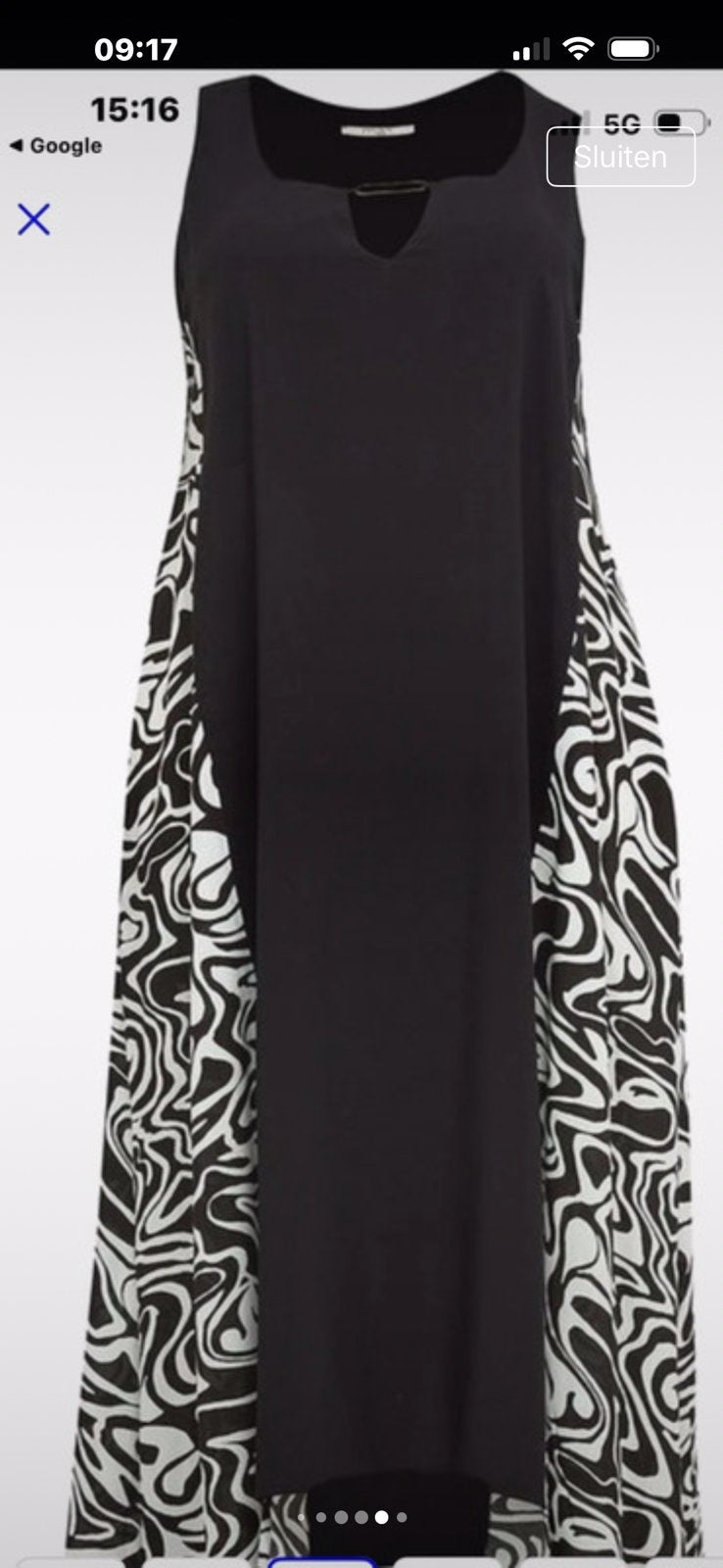 Mat Fashion ,  2 delig set , L 50/52, Kleding | Dames, Ophalen of Verzenden, Zo goed als nieuw, Zwart, Jurk