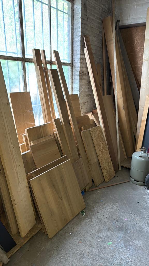 Diverse eiken panelen 2/3/4 cm dik., Doe-het-zelf en Verbouw, Hout en Planken, Eiken, Ophalen of Verzenden, Zo goed als nieuw