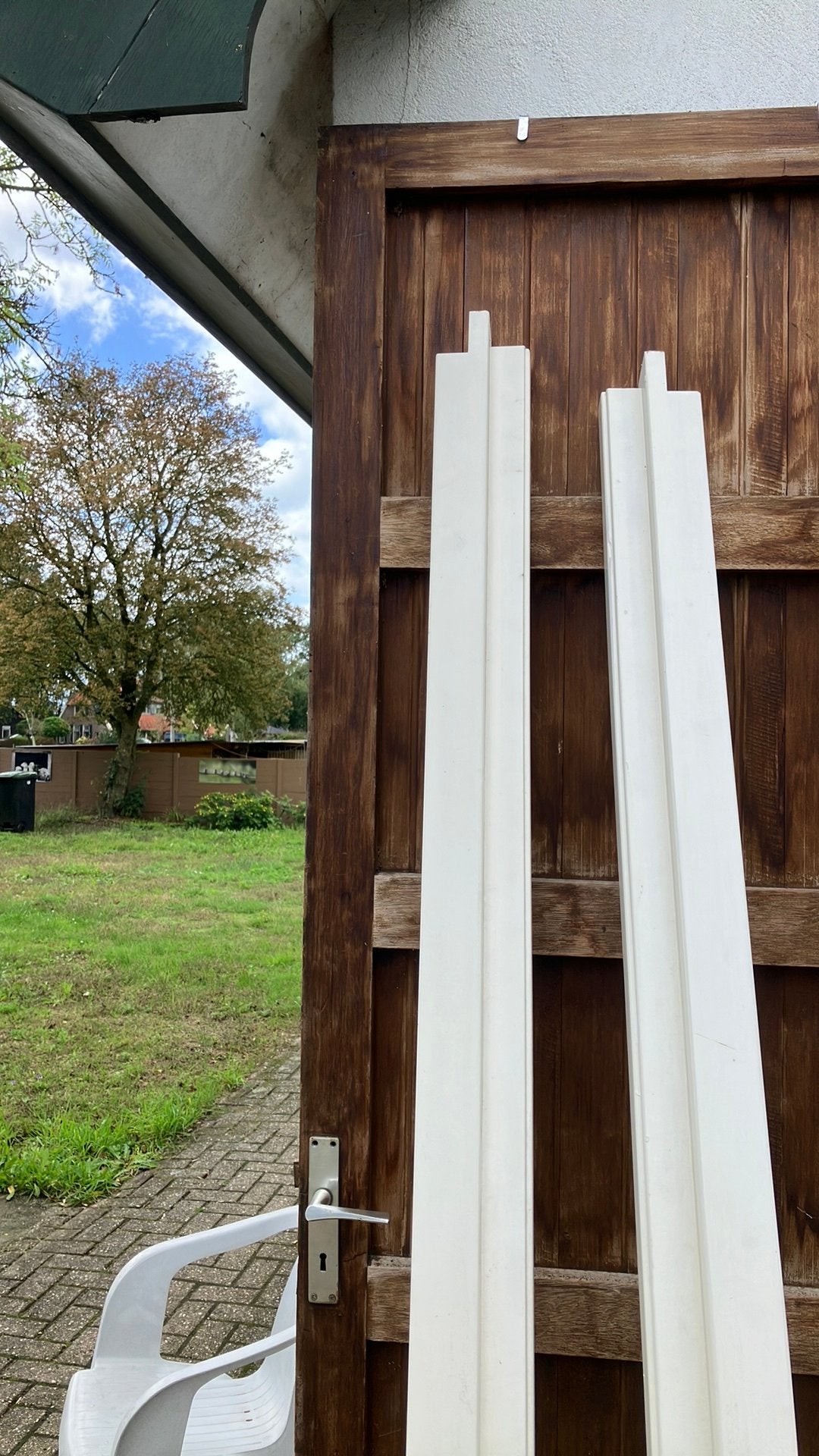 Deurkozijn stomp meranti 67x114x2320mm, Deurkozijn, Zo goed als nieuw, Hout, Ophalen